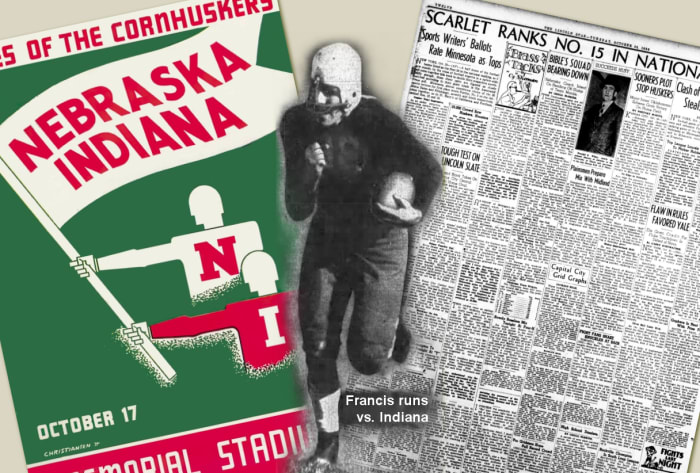 Sam Francis 1936 vs. Indiana and AP poll page